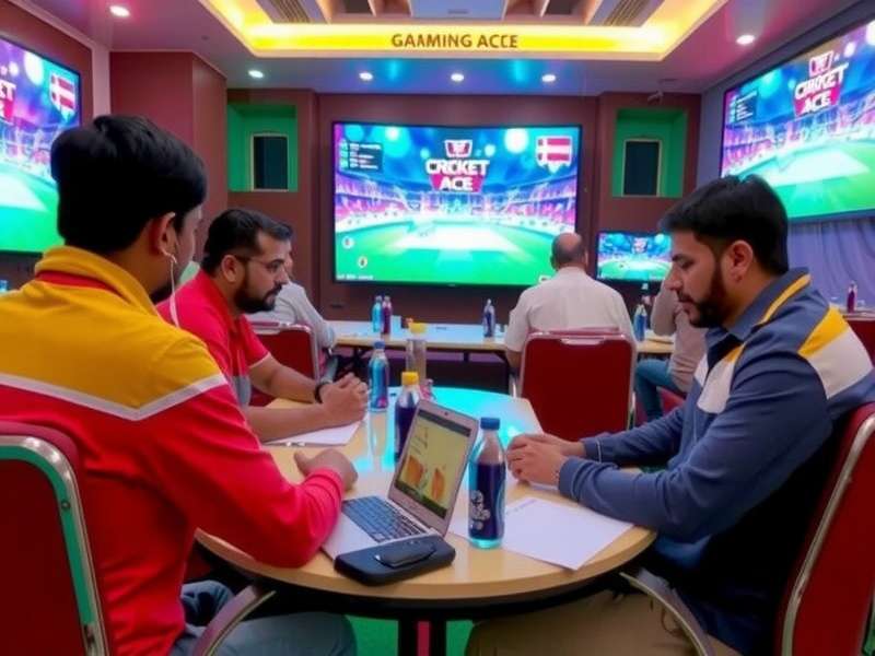 Virtual Cricket Ace - Gaming Cafe Tournament Virtual Cricket Ace tournament in an Indian gaming cafe with players competing