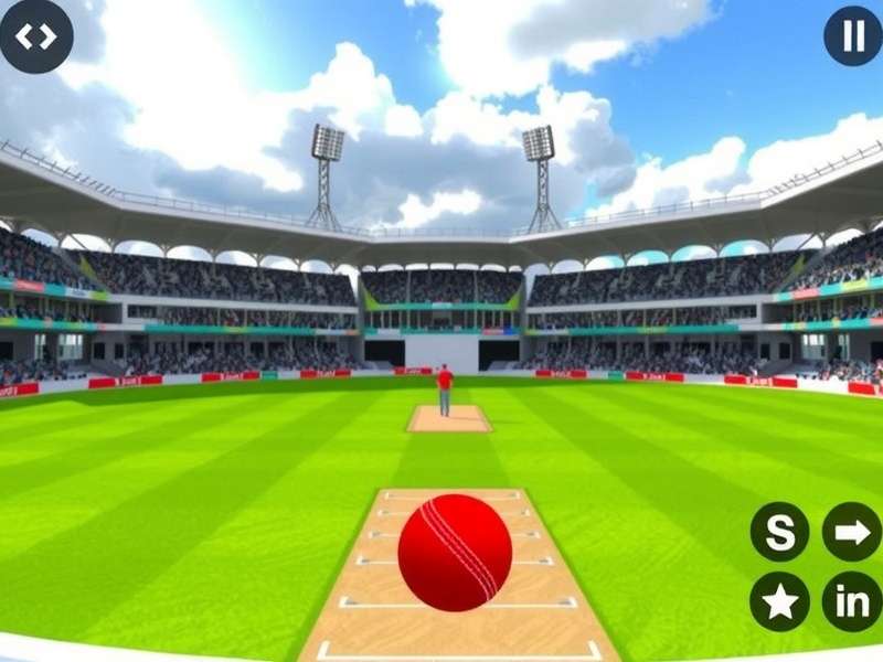 Virtual Cricket Ace - Eden Gardens Stadium Virtual Cricket Ace realistic stadium view of Eden Gardens during an India match