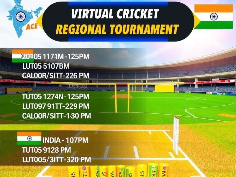 Virtual Cricket Ace - Regional Tournament Virtual Cricket Ace regional tournament featuring teams from different Indian states